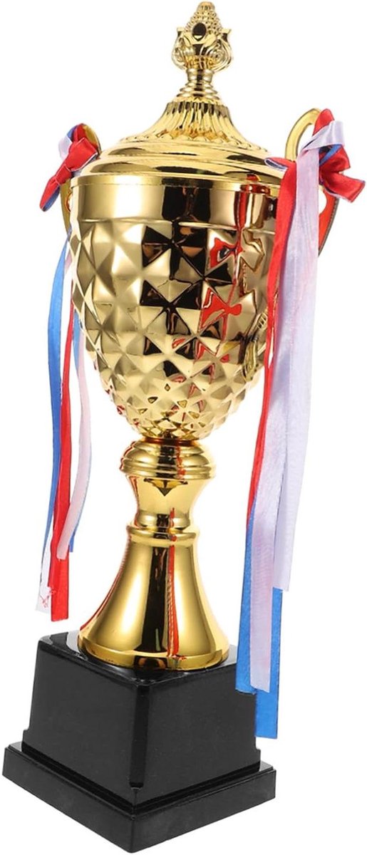 Metalen Sporttrofee - Winnaarsbeker Prijs - Competitie Beloning - Gouden Glans - 47x22x17 CM - Goud