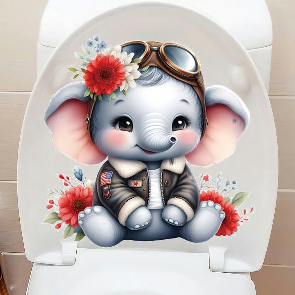 WC-bril stickers - Zeeschildpad decoratie - Badkamer opfleuren - Waterdicht glanzend vinyl