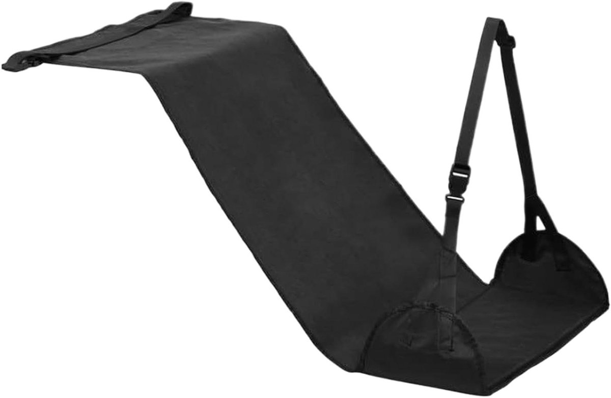 Vliegtuig Voet Hangmat - Reis Voetensteun - Comfortabel Reizen - Flexibele Hoogte - 100x45cm - Zwart