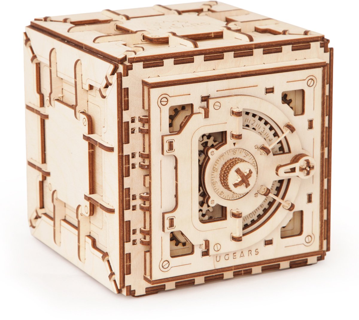 UGEARS 3D Modelbouw - Kluis - Mechanisch Bouwpakket Hout - Educatief Speelgoed — afbeelding 8