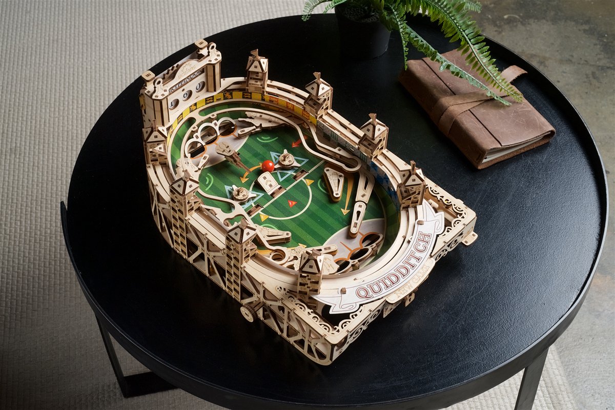 UGEARS 3D Modelbouw - Quidditch™ Pinball - Harry Potter™ - Mechanisch Bouwpakket Hout - Educatief Speelgoed — afbeelding 14
