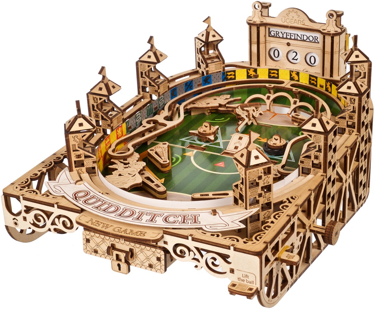 UGEARS 3D Modelbouw - Quidditch™ Pinball - Harry Potter™ - Mechanisch Bouwpakket Hout - Educatief Speelgoed — afbeelding 13