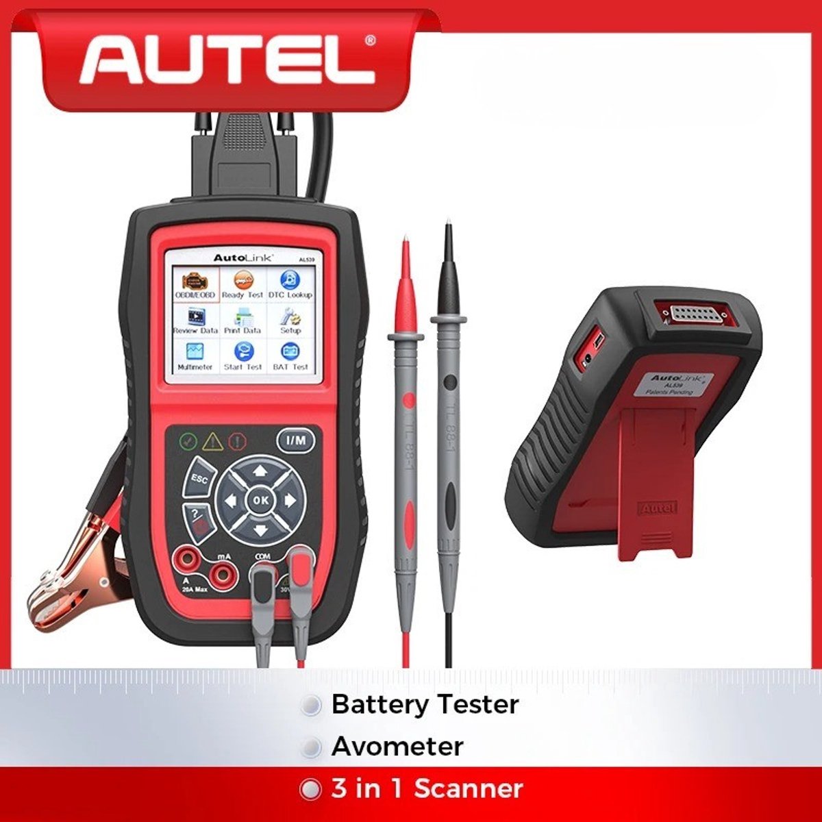 Sensova - PowerScan - OBD2 Diagnoseapparaat - 3-in-1 Accutester - Live Data Scanner - Professionele Voertuigdiagnose