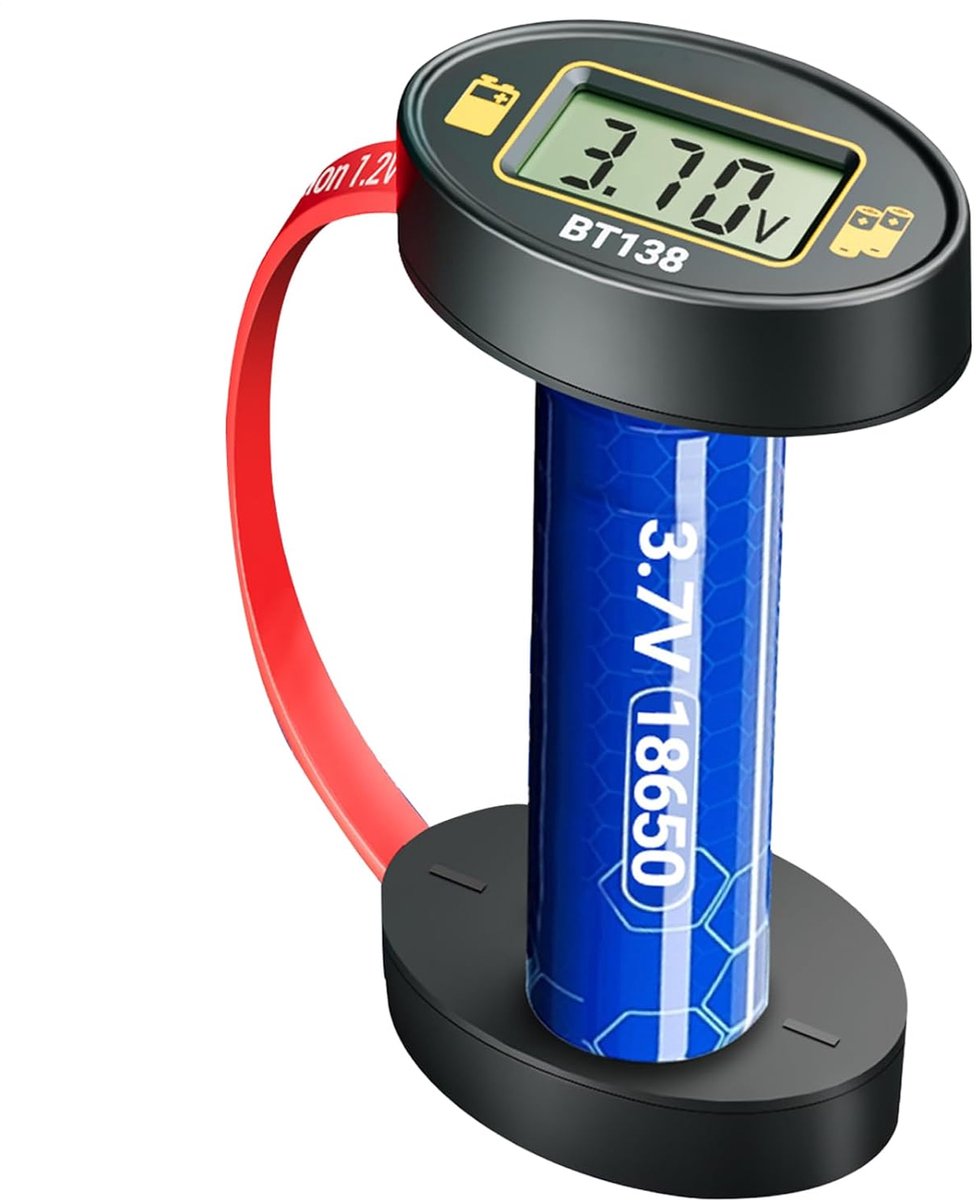 Batterij Tester - Capaciteit Monitor - Huishoudelijk Gebruik - Geen Batterij Nodig - Compact Ontwerp