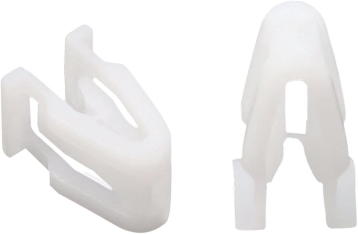 Plastic Bevestigingsclips - Klinknagels - Auto Interieur - 20 Stuks Set - 9x9mm Hoofd - Wit