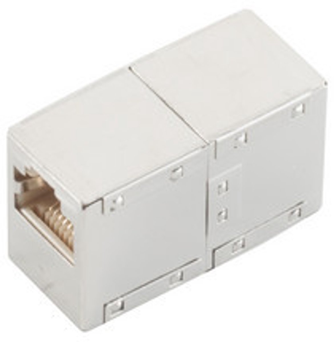 RJ45 Netwerkkabel Koppelstuk - RJ45 (v) - RJ45 (v) - 8P8C - STP - Metaal - Zilver
