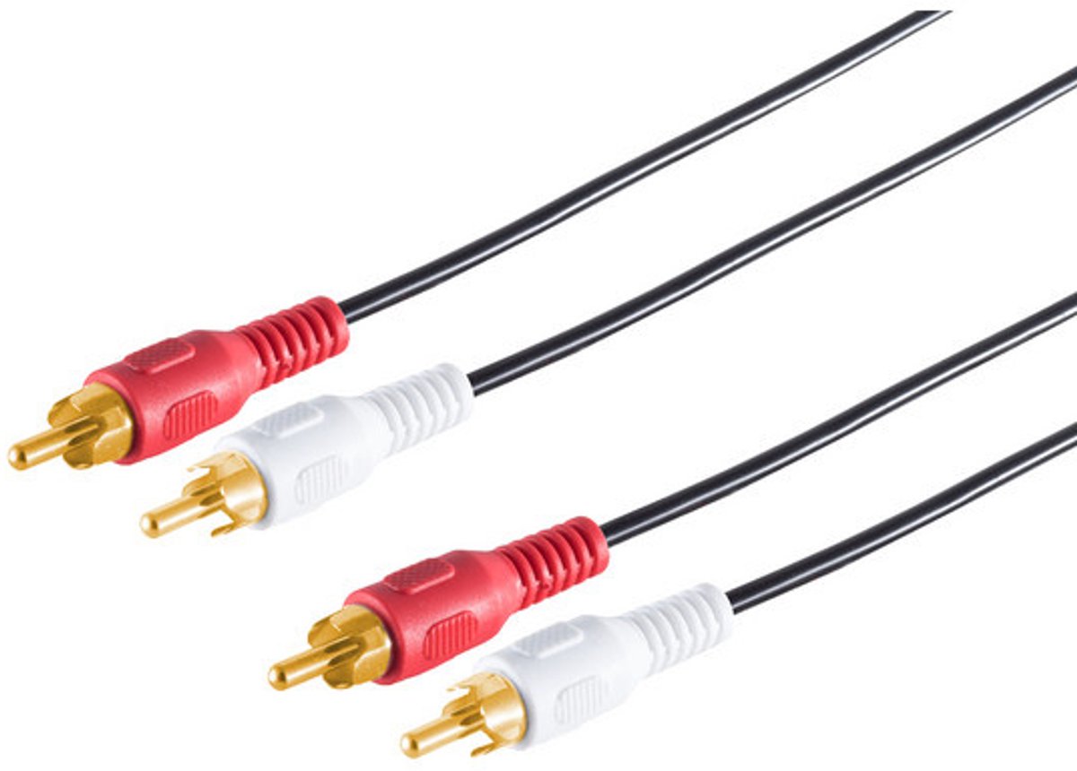 Stereo Tulp Kabel - Verguld - 1,5 meter - Zwart