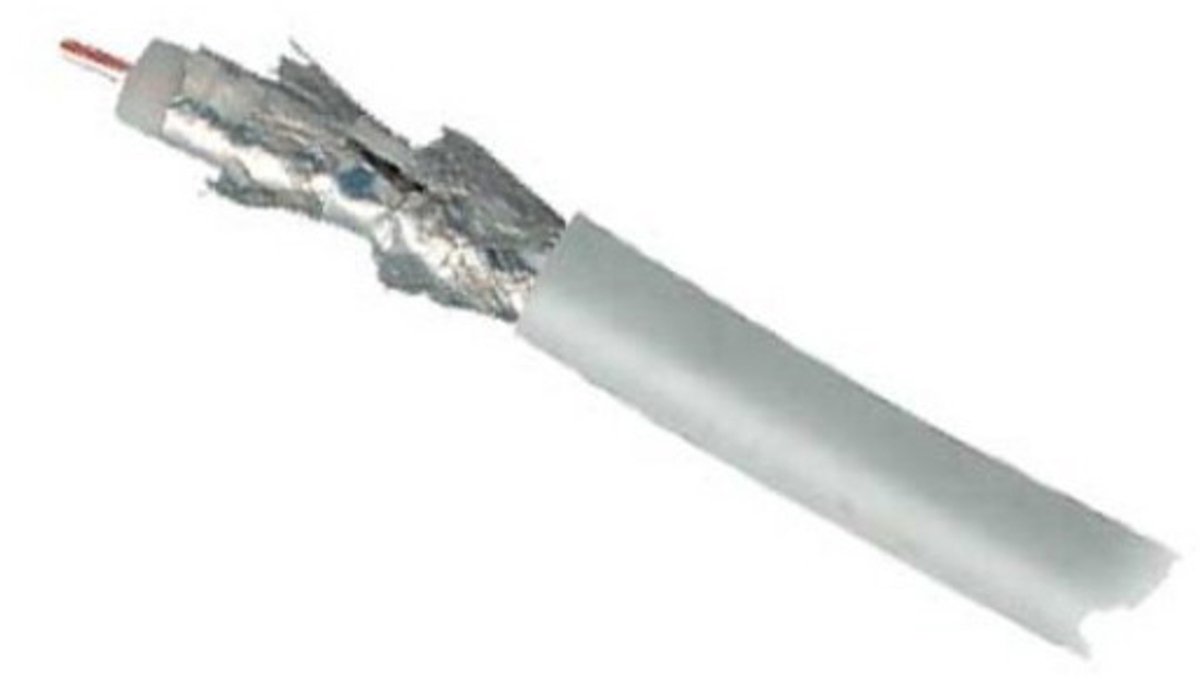 SAT-Koaxialkabel 1,1/5,0 4Fach ALU CCS >110 dB 20m
