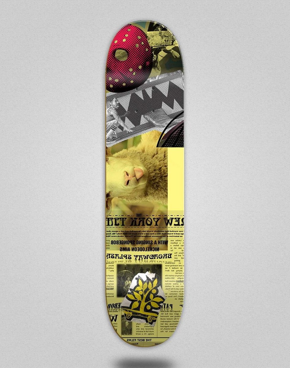 Skateboard Deck Houten Plank Street Tricks Collage Design 8.25 Inch