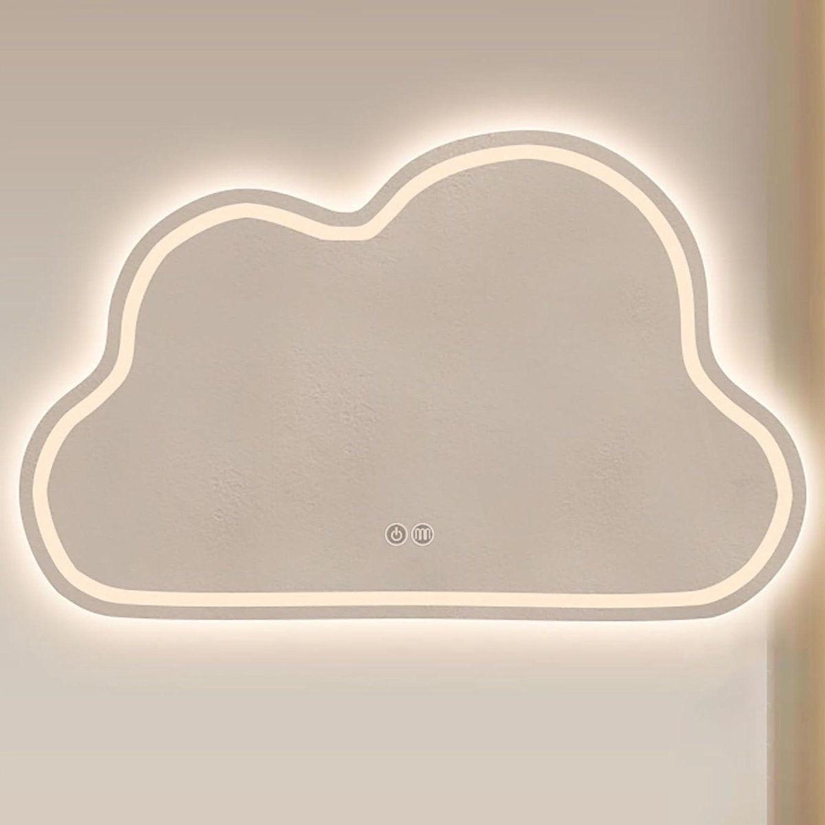 LED Make-up Spiegel - Wandspiegel Verlichting - Make-up Aanbrengen - Dimbare Kleurmodi - 50 x 70 cm - Wit