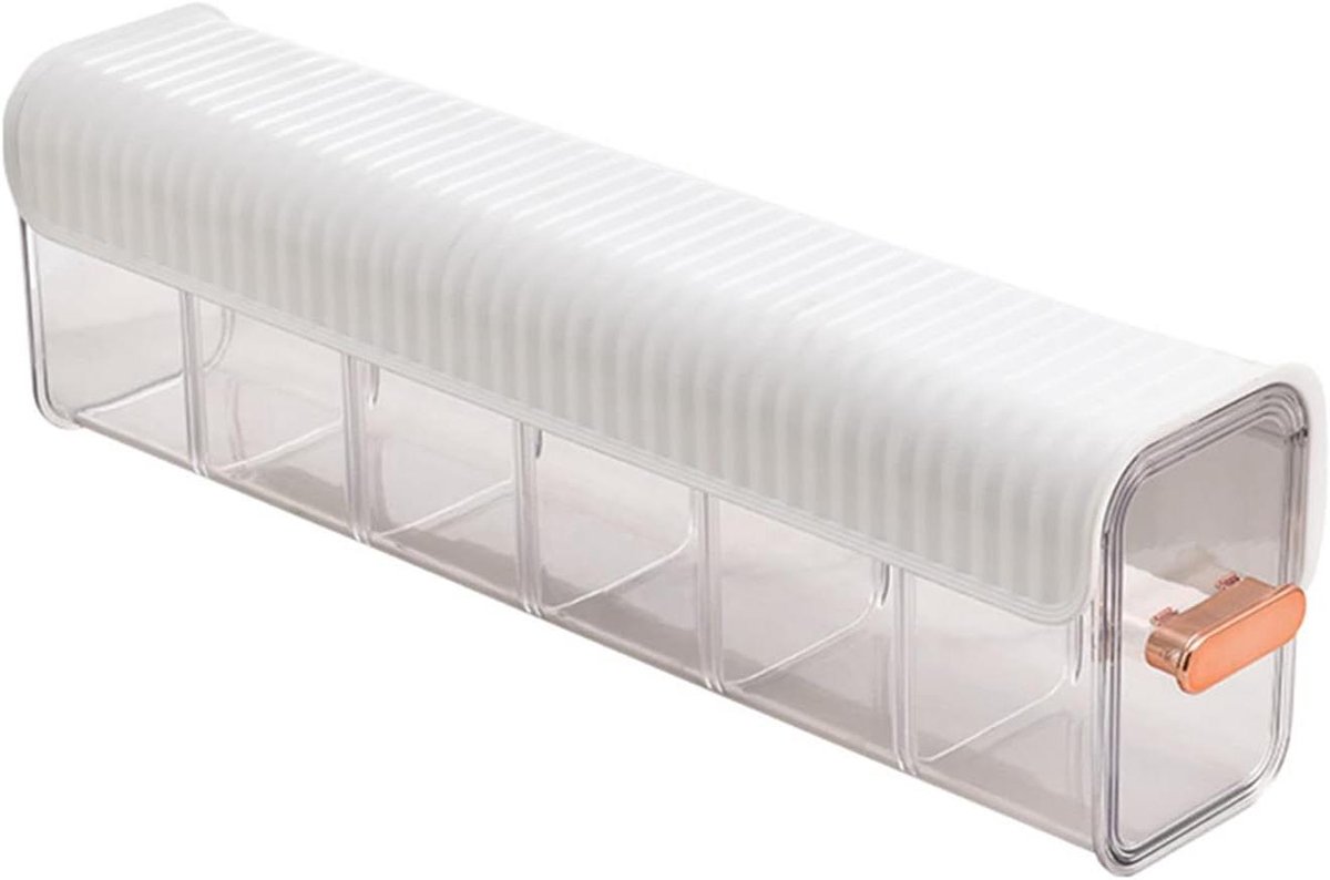 Lade Organizer - Opbergdoos - Kleding Opbergen - Transparant Stofdicht - 6 Cellen - Wit