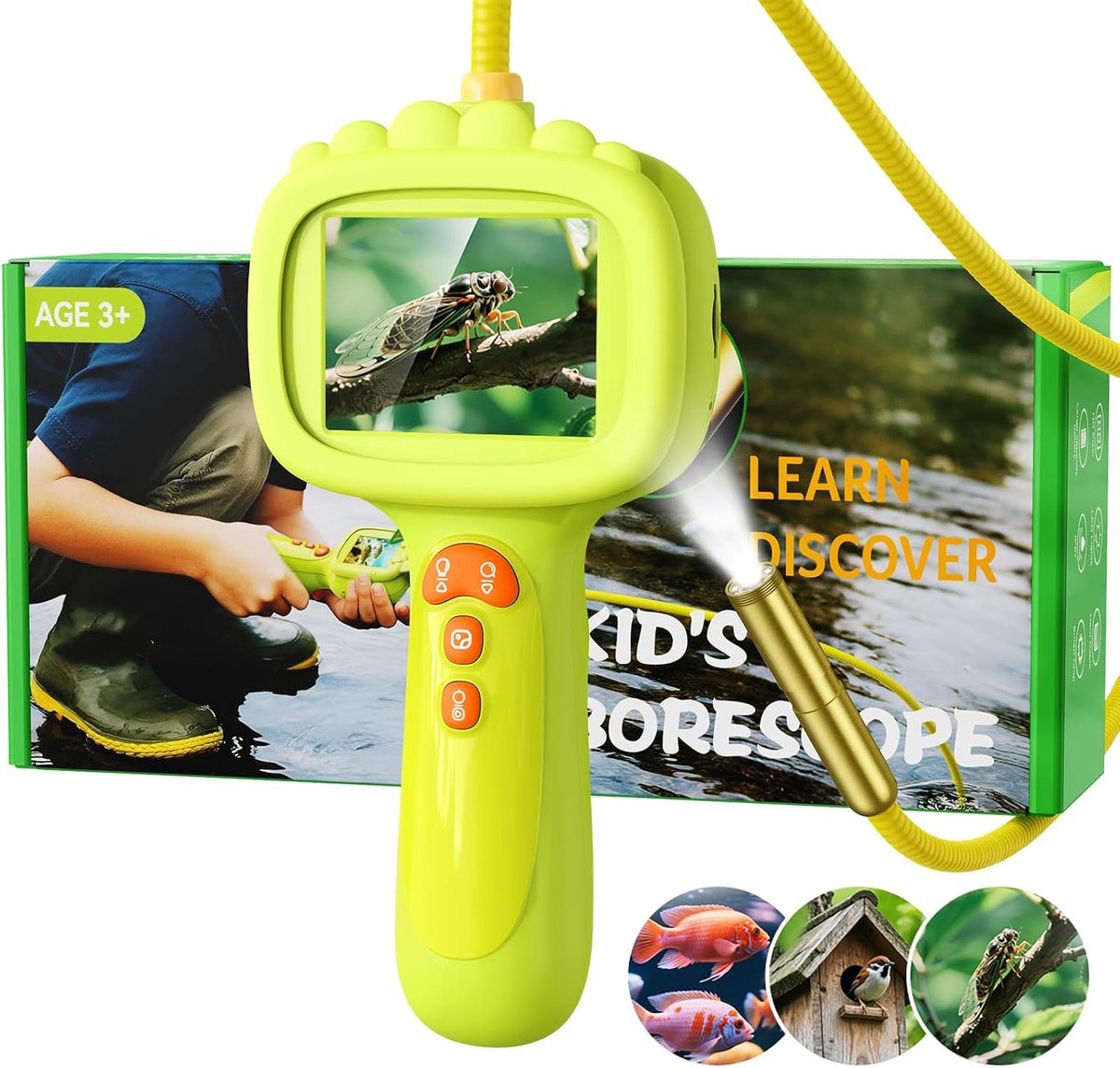 Kinderen Endoscoop 1080p - STEM Speelgoed voor Verkenning in de Open Lucht - Buitenspeelgoed voor Camping en Natuur - Jongens en Meisjes 4-10 Jaar