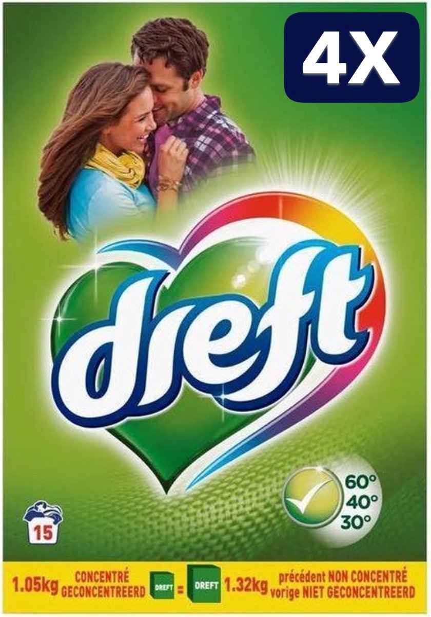4 x Dreft Waspoeder Regular - 1,05 kg