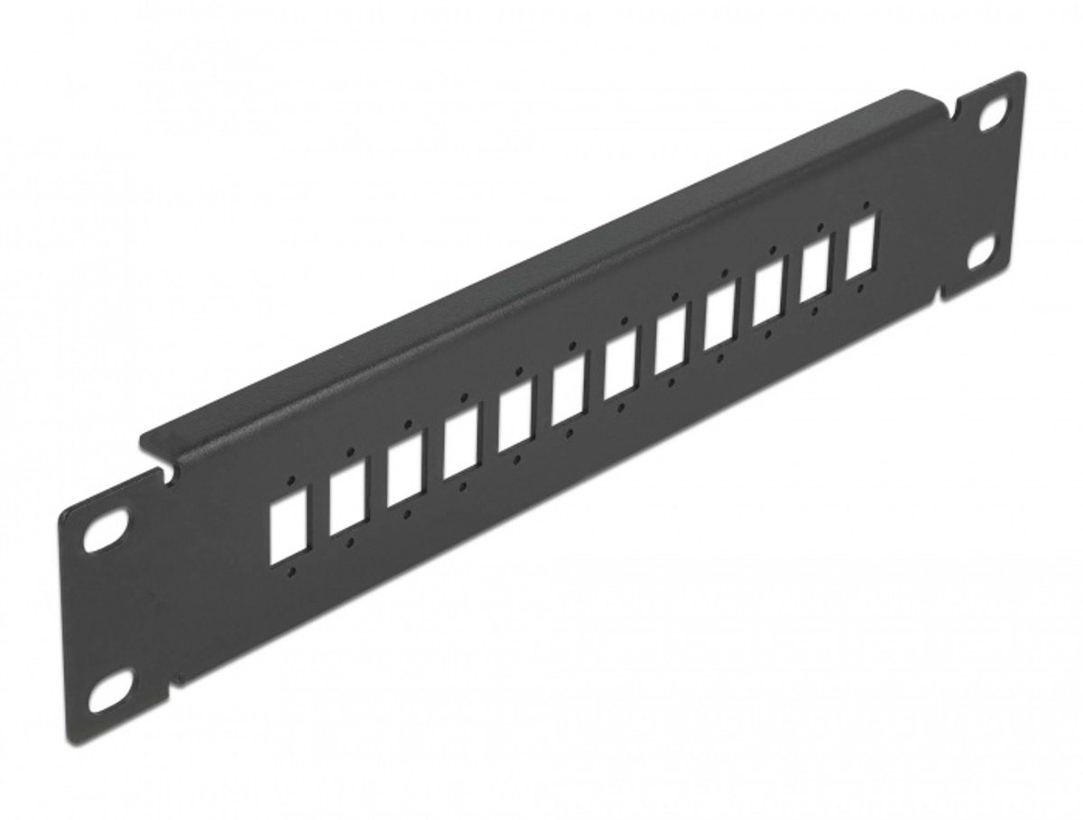 10 inch glasvezel patch panel 12 poort voor SC Simplex / LC Duplex 1U zwart