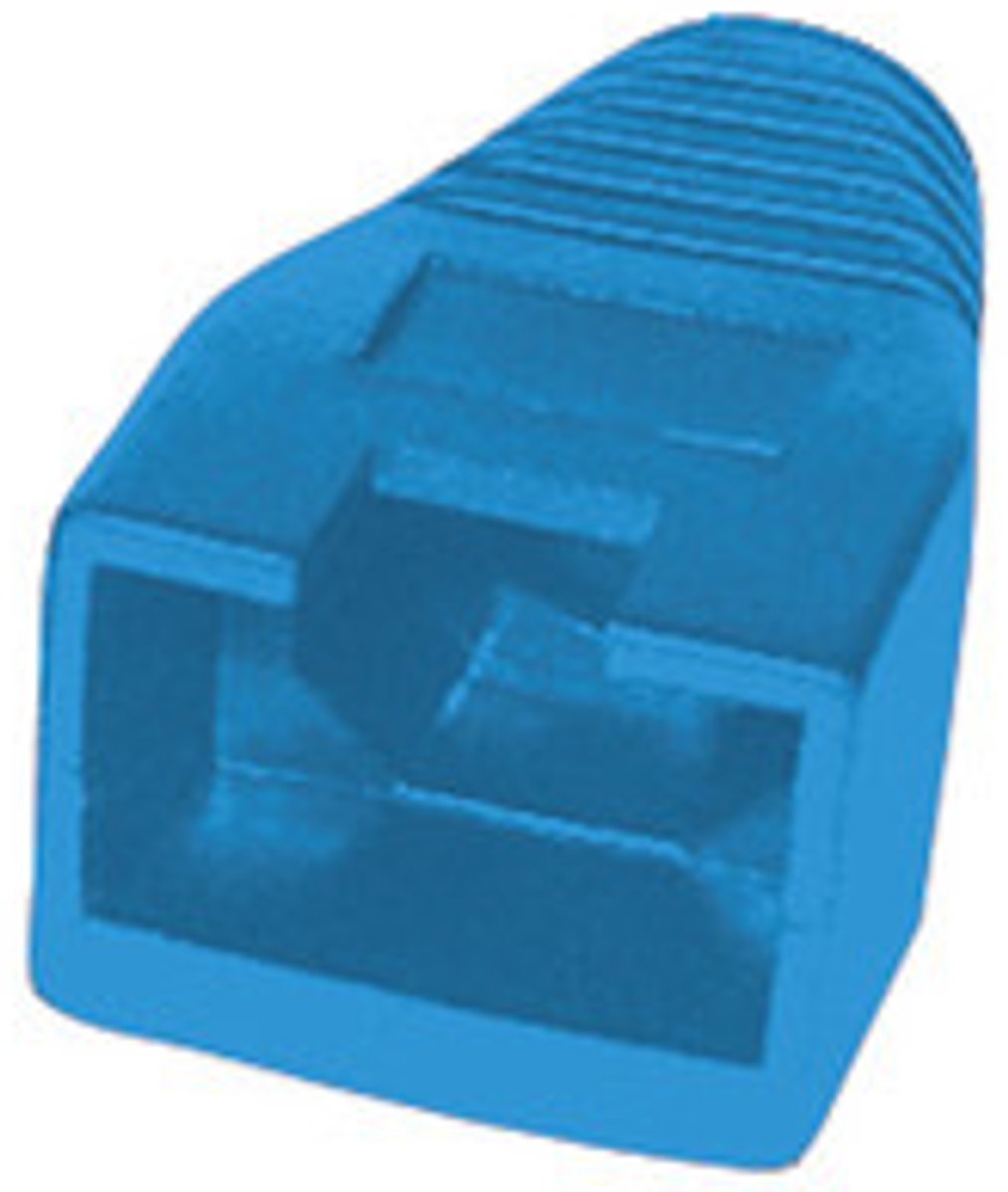 RJ45 Stekker met Blauwe Tule - CAT5 en CAT6 - Per stuk - 8P8C - STP