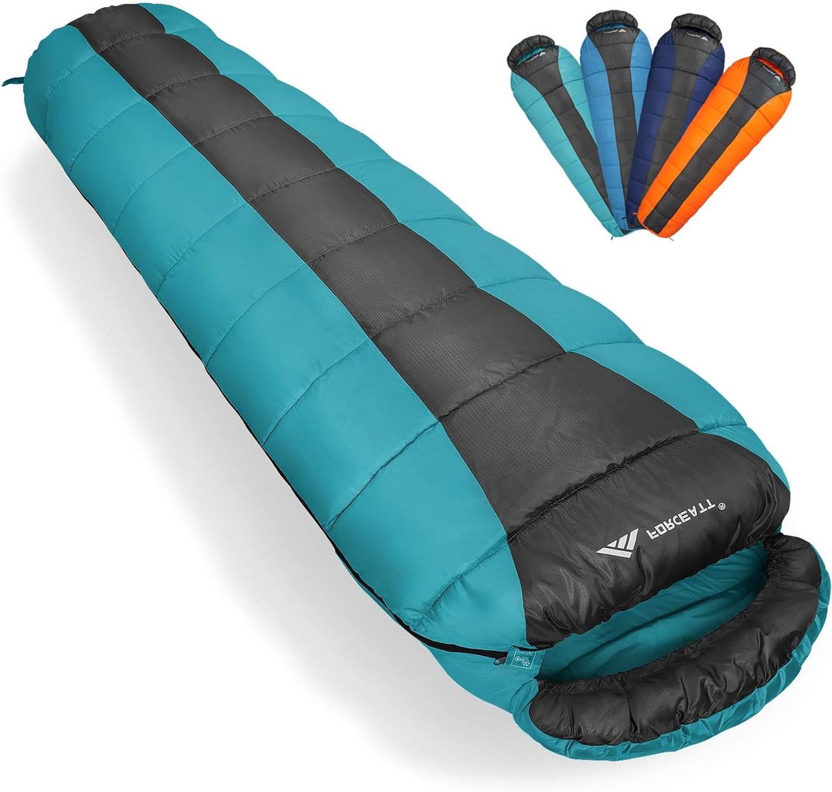 Mummieslaapzak - Outdoor slaapzak - Kamperen en reizen - Waterdicht en ademend - Lichtgewicht 1400g - Groen
