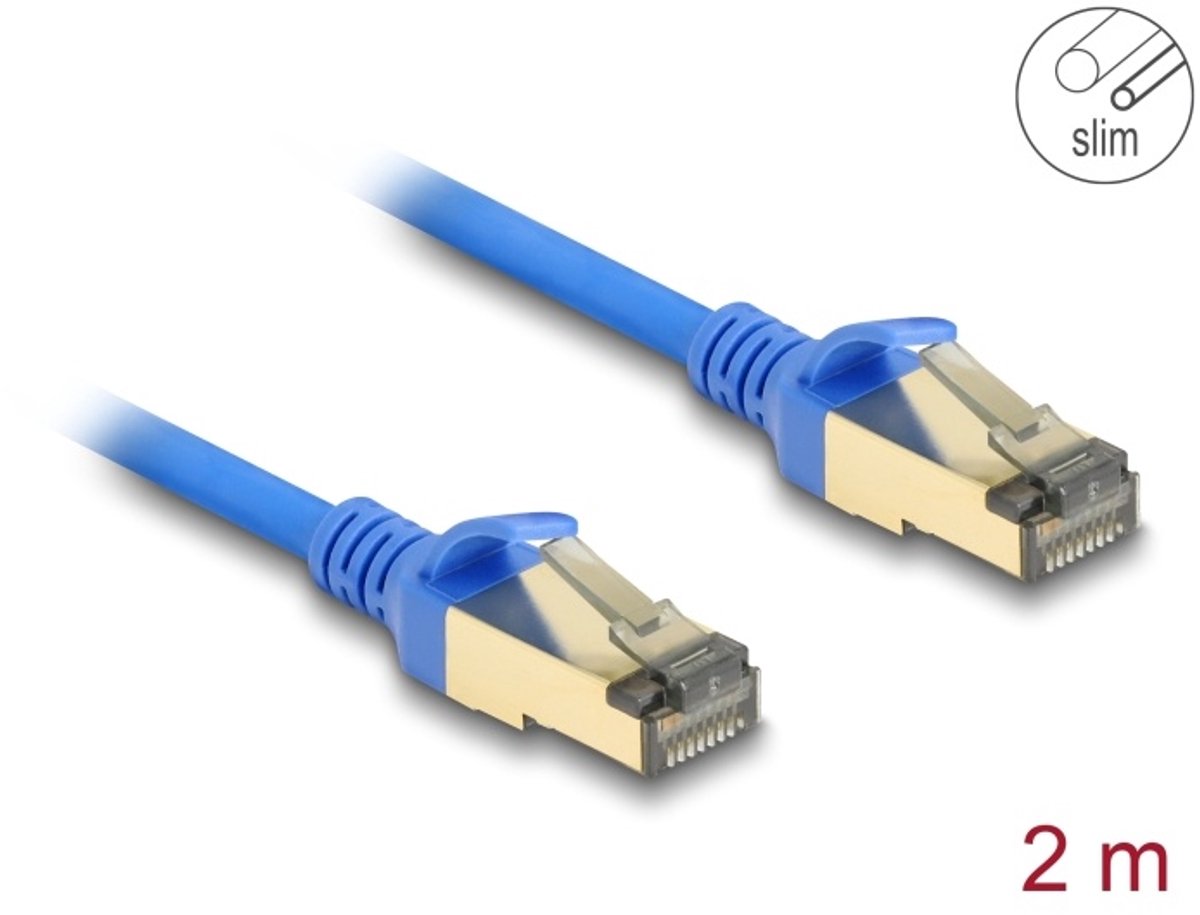 DeLOCK 80334 netwerkkabel Blauw 2 m Cat8.1 F/FTP (FFTP)