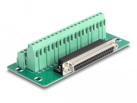 D-Sub 37 pin female to Terminal Block for DIN rail