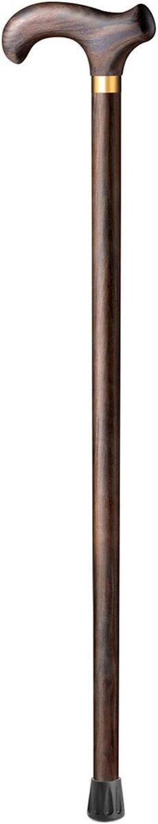 Houten Wandelstok - Steunstok Loopstok - Veilig Lopen - Ergonomisch Handvat - 85 cm - Donkerbruin