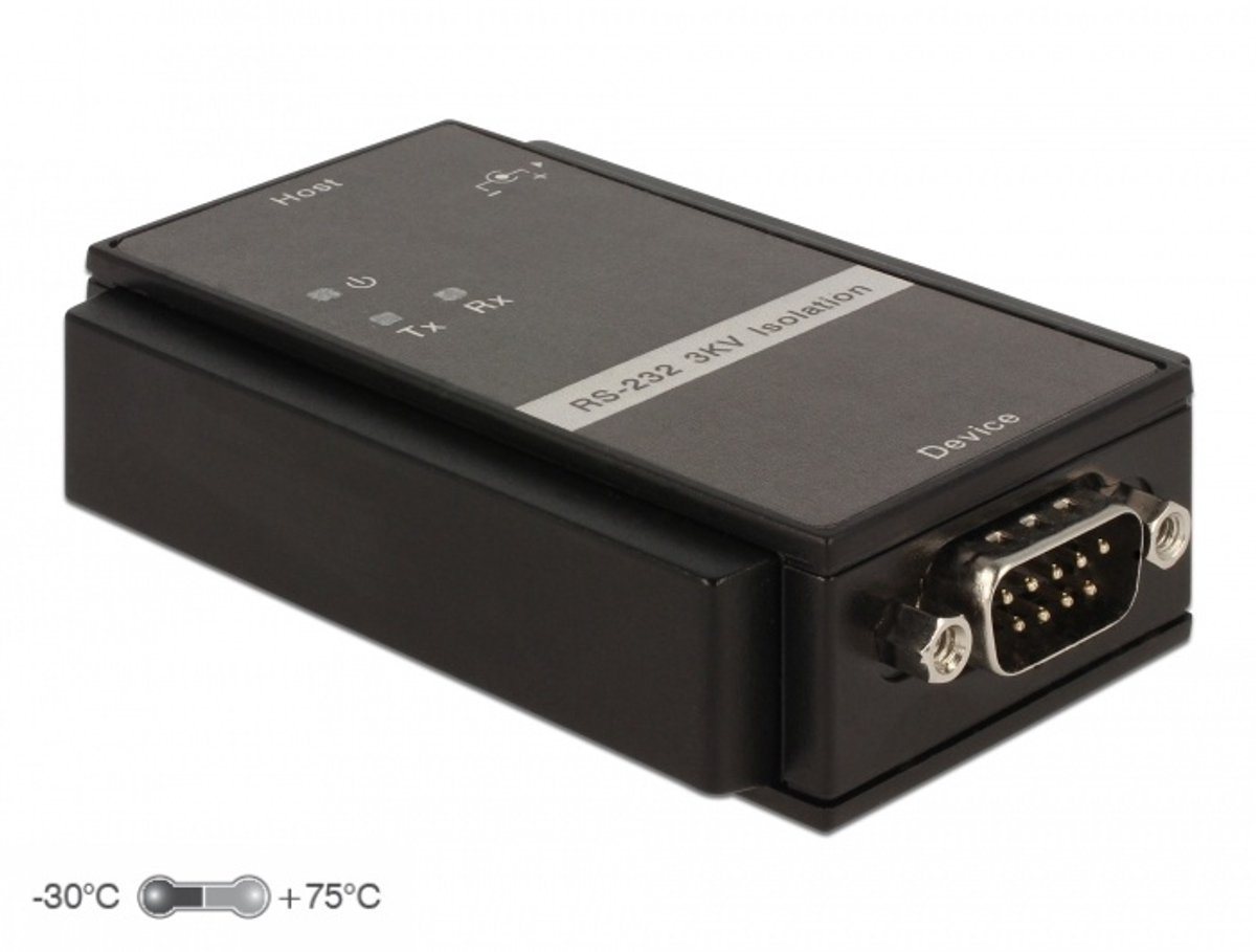 Converter RS-232 naar RS-232 met 3 kV isolatie 600 W Power Surge