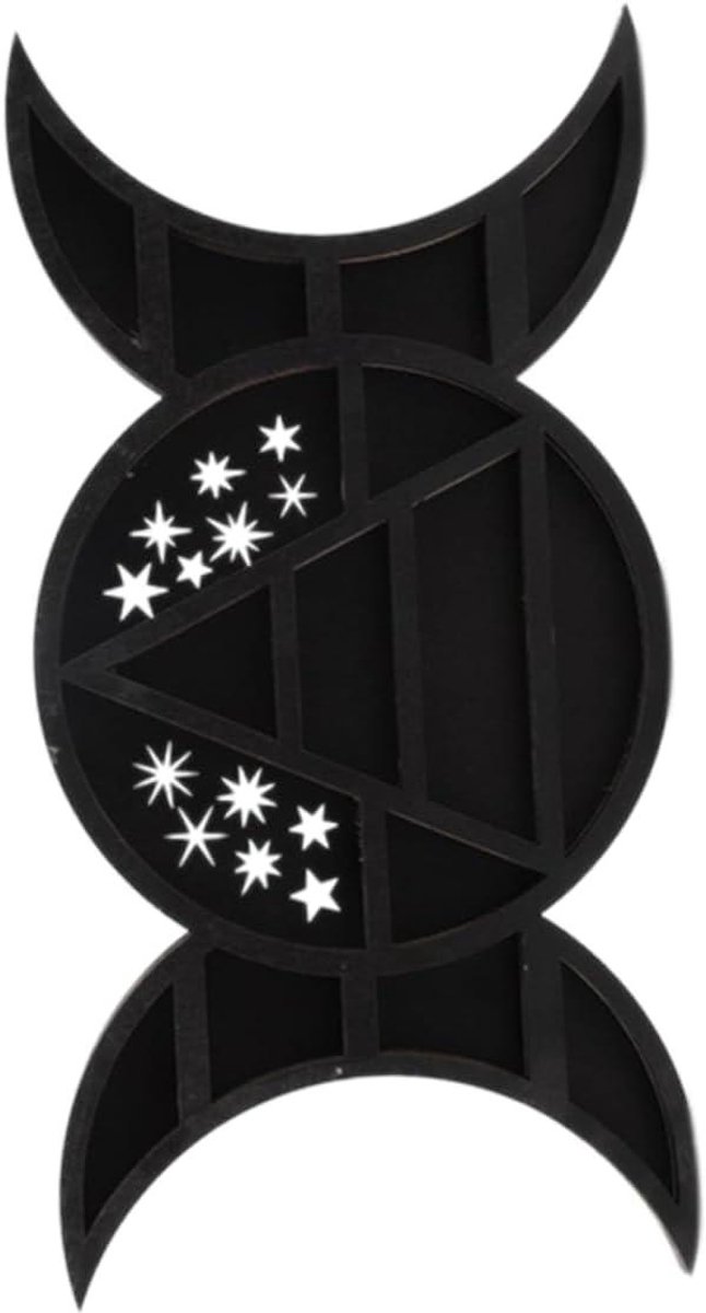 Bureau Opberger - Houten Ornament - Decoreren & Opbergen - Maan Vorm Ontwerp - 45x21.6cm - Zoals Getoond