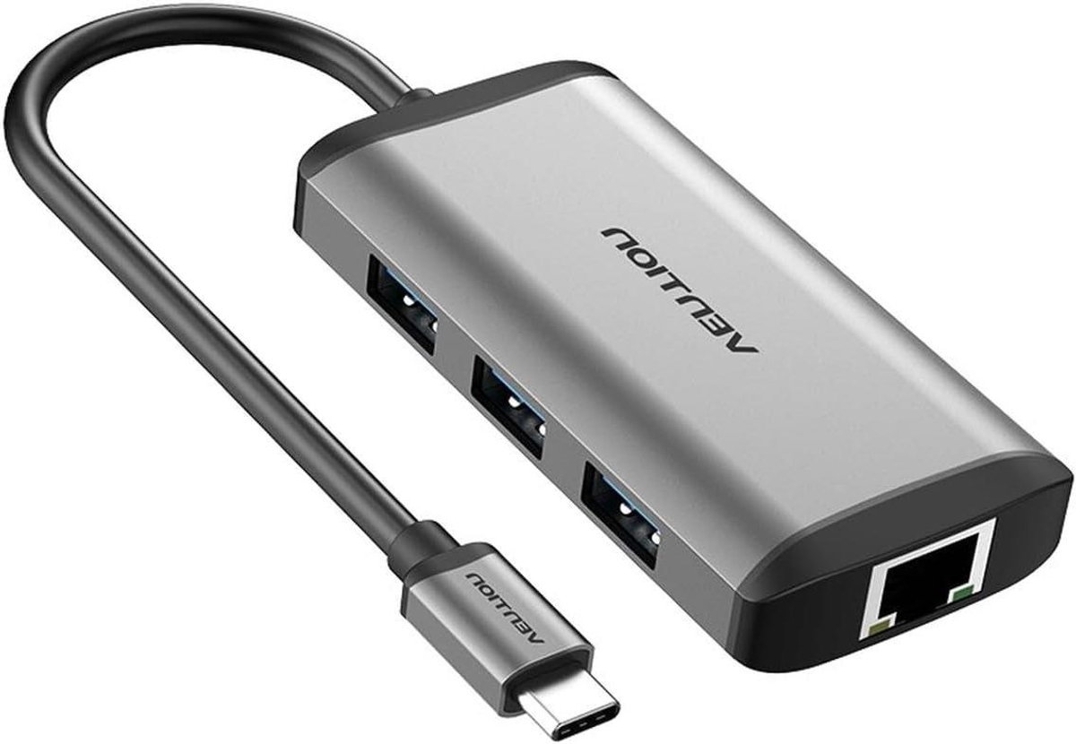Notebook Dock - Poortreplicator - Verbind Apparaten - 6 Poorten - USB 3.2 - Grijs Metaal