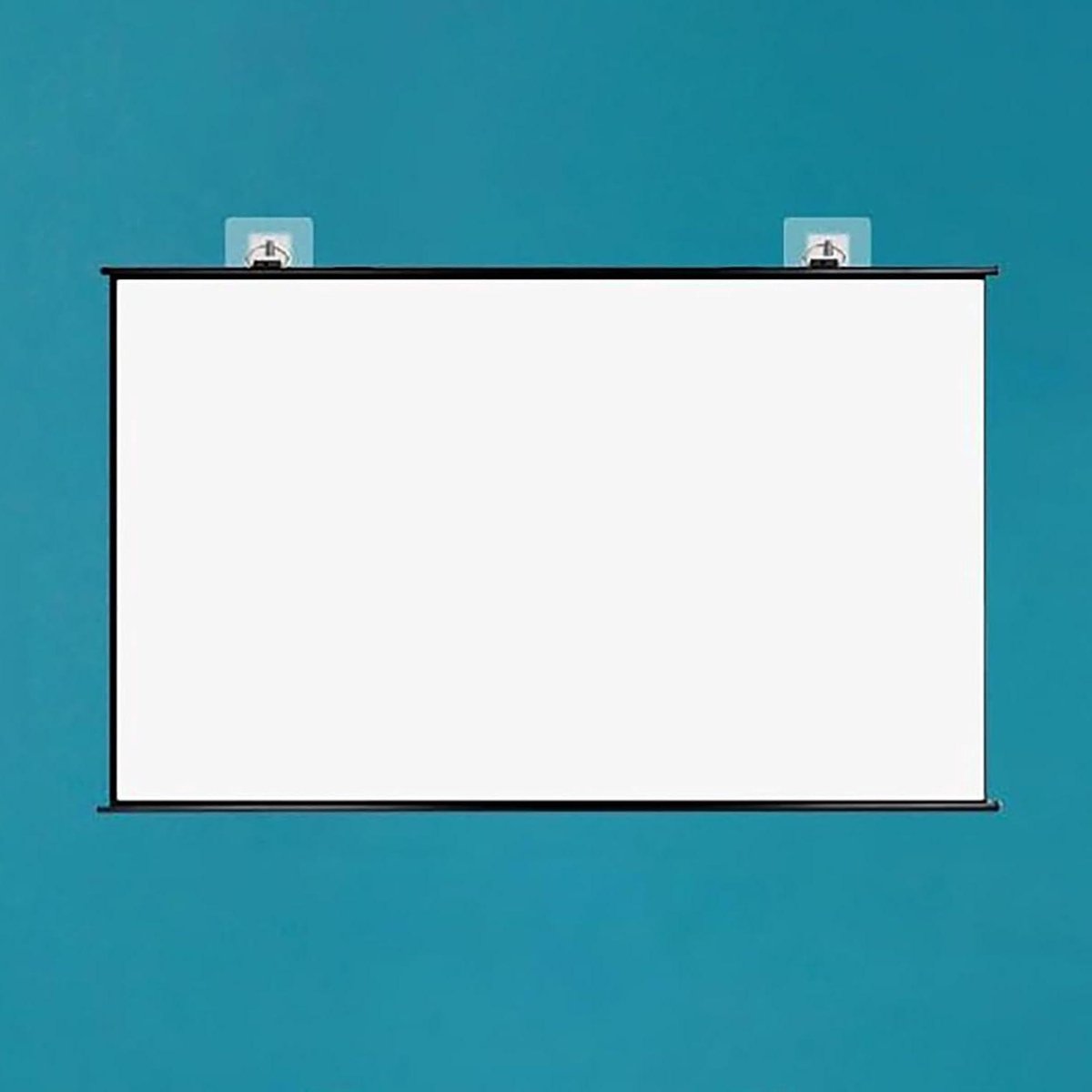 Projectiescherm Handmatig - Uitschuifbaar Scherm - Thuisbioscoop Creëren - 160 Graden Kijkhoek - 60 Inch - Mat Wit