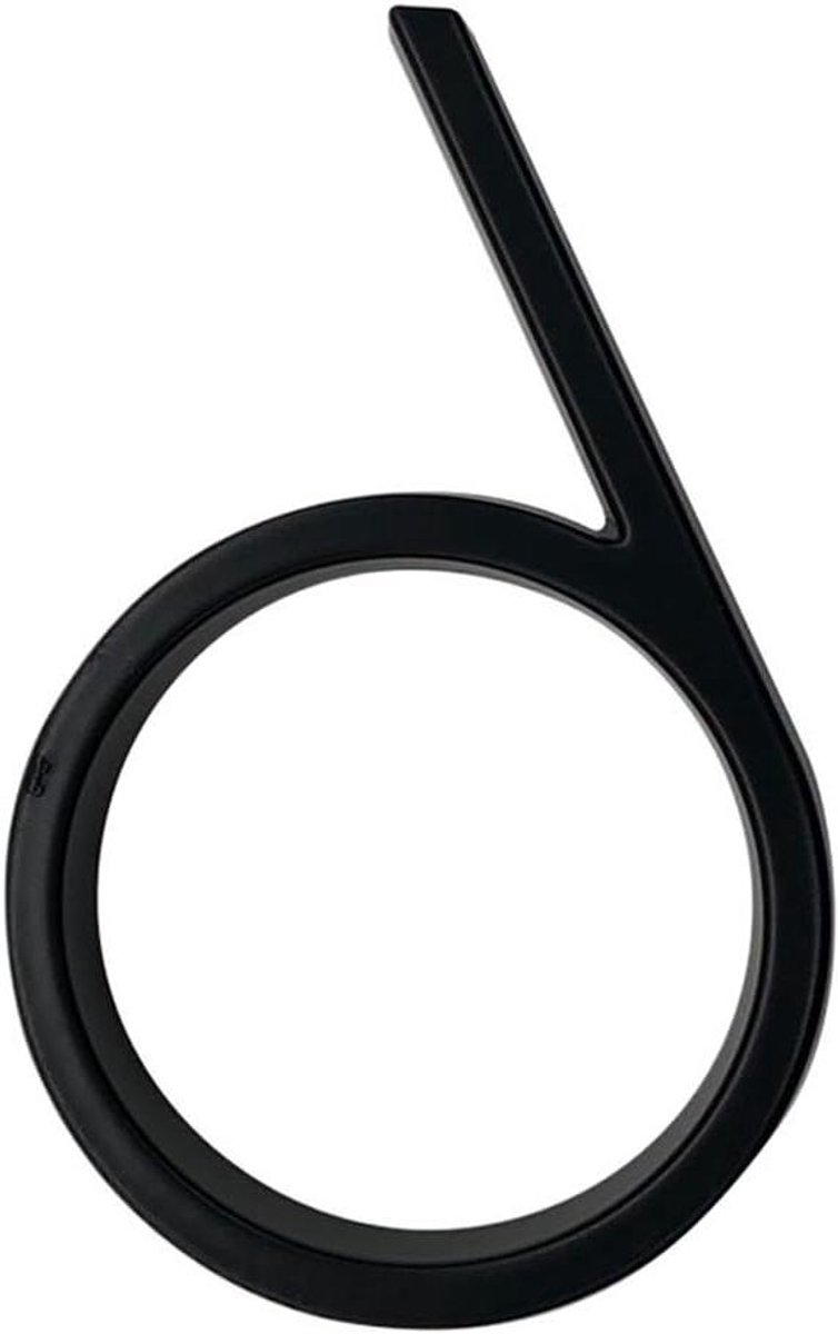 Huisnummer Plaquettes - Moderne Huisnummers - Adres Aanduiding - Roestvrij Metaal - 12cm Groot - Zwart