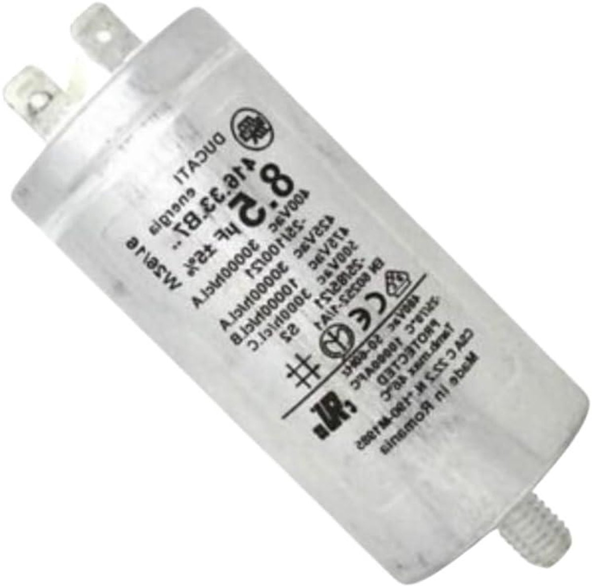 Condensator Startcondensator Wasdroger Reparatie Origineel Onderdeel 8.5uF Zwart