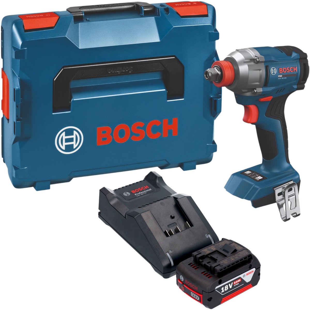 Bosch GDX 18V-285 Professional accu-slagschroevendraaier 18 V 285 Nm + 1x accu 5,0 Ah + oplader + L-Boxx