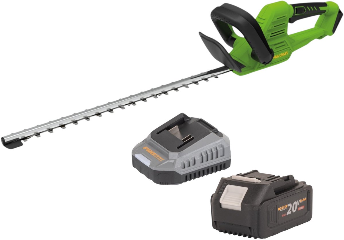 Procraft PZA26bb accu-heggenschaar 20 V 550 mm borstelloos + 1x accu 4,0 Ah + oplader