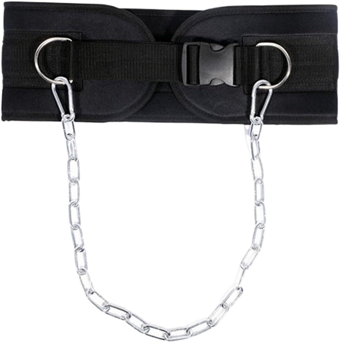 Gewogen Klimtouw - Gewichtsgordel - Kracht Training - Dubbele D Ring - 102 cm - Zwart