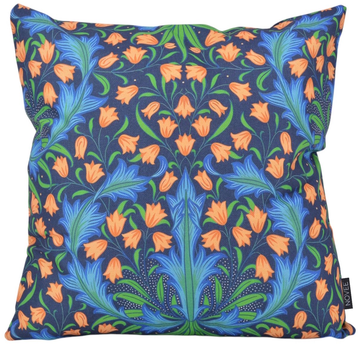 NOVÉE Miguel Gobelin Kussenhoes | 45x45 cm | Katoen/Linnen blauw/oranje