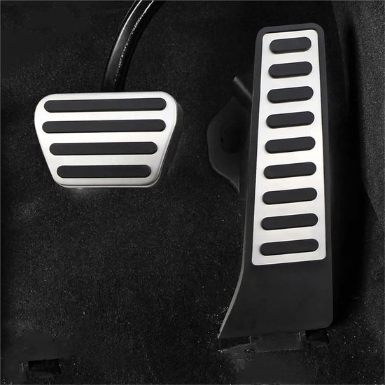 Pedaalhoezen Set - Auto Pedalen - Verbeterde Grip - Roestvrij Staal - L323 L322 - Zilver — afbeelding 3