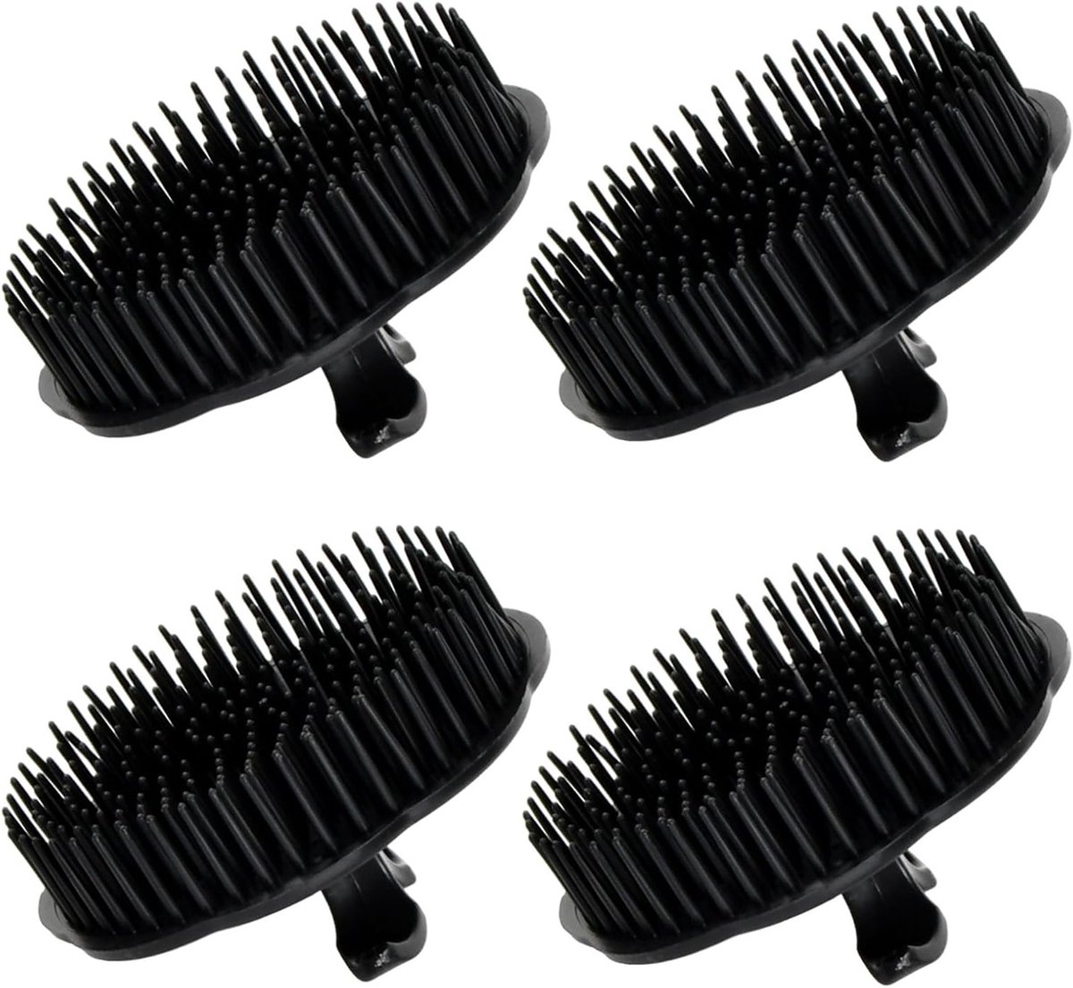 Hoofdmassage borstels set van 4, haarreiniging en shampoo borstels, massage en hoofdhuidborstels voor ontspanning en verzorging