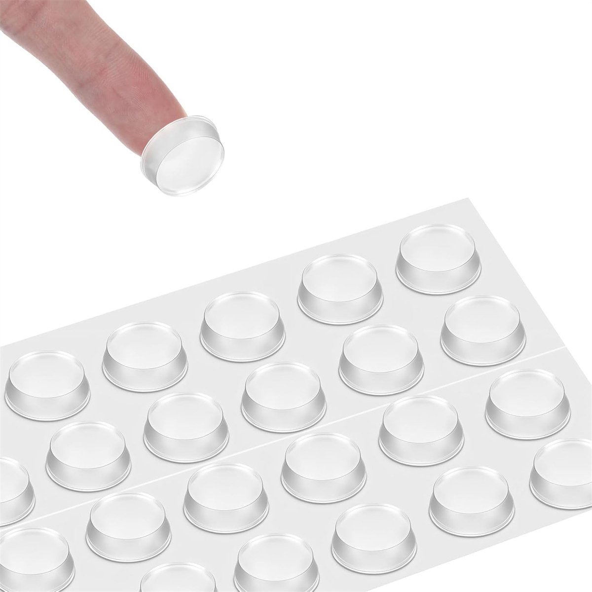 carmdering - Glas Tischplatte Anti Rutsch Pads - Transparante Silikon Buffers - Zelfklevende Rubberen Voetjes - Voorkomt Verschuiven Glasplaat - Beschermt Meubel Oppervlak - Duurzaam Silicoon Materiaal - Onzichtbaar Onder Glas - 32 Stuks