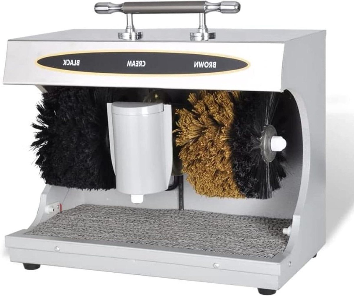 Elektrische Schoenpoetsmachine - Automatische Poetsmachine - Schoenen Glanzend Houden - Horizontale Inductie - 366 x 200 x 340 mm