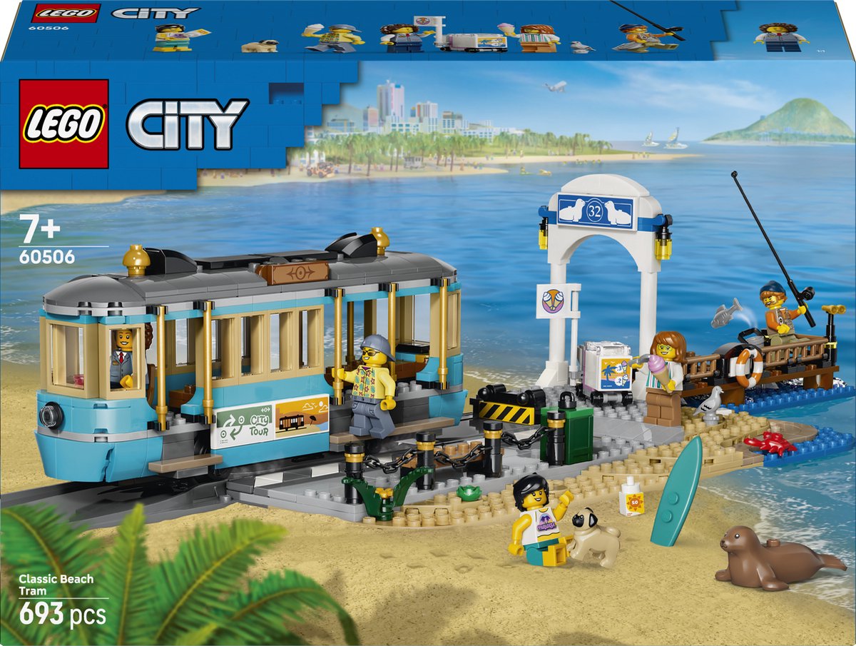 LEGO City Klassieke Strandtram Tram Speelgoed voor Kinderen Vanaf 7 Jaar - 60506
