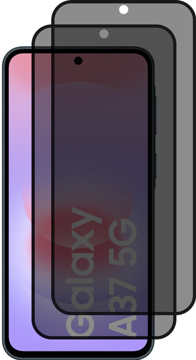 Samsung Galaxy A37 Privacy Screenprotectors gehard glas tempered glass - 2 stuks