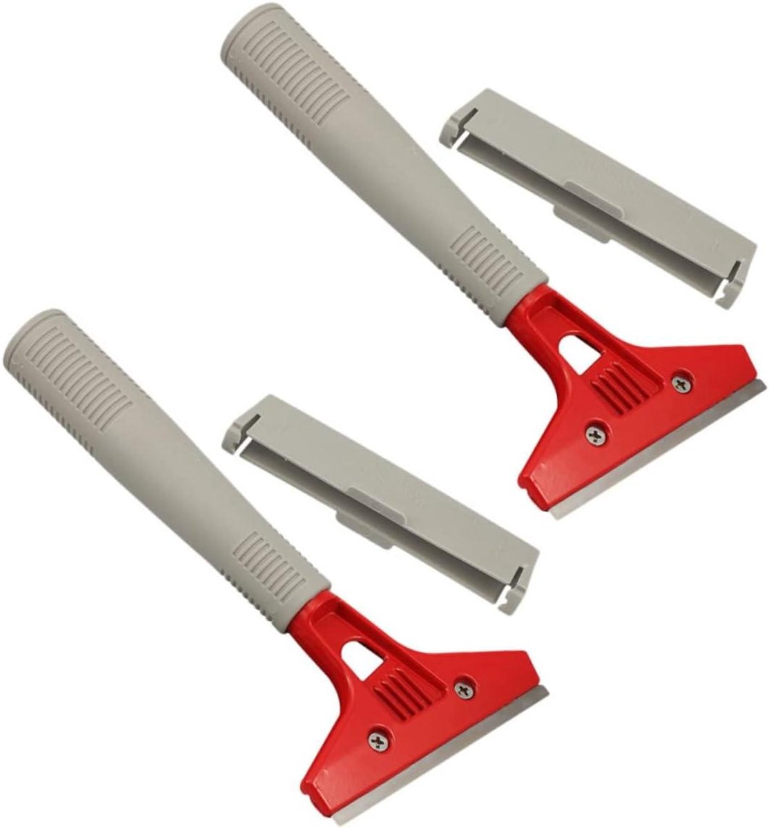Reinigingsgereedschap Set - Huishoudelijke Schraper - Glas En Vloer - Antislip Grip Handvat - 2 Sets - Rood