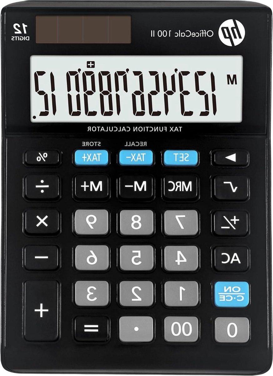 Zakrekenmachine - Kantoor rekenmachine - Zakelijke berekeningen - Groot 10-cijferig scherm - 10-cijferig - Zwart