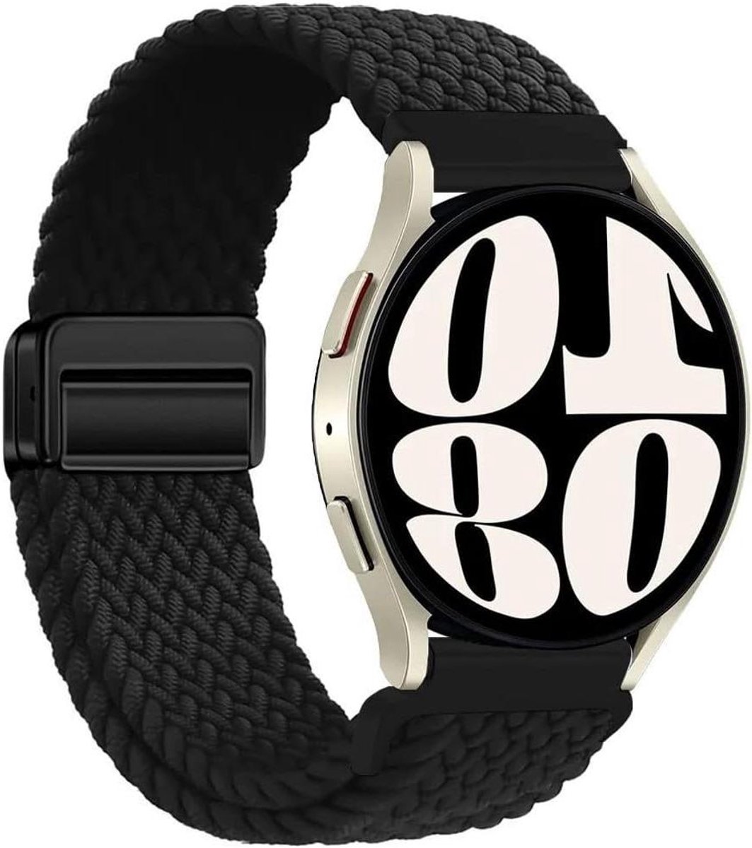 Horlogeband - Reserveband - Dagelijks gebruik - Elastisch nylon - Verstelbaar - Zwart