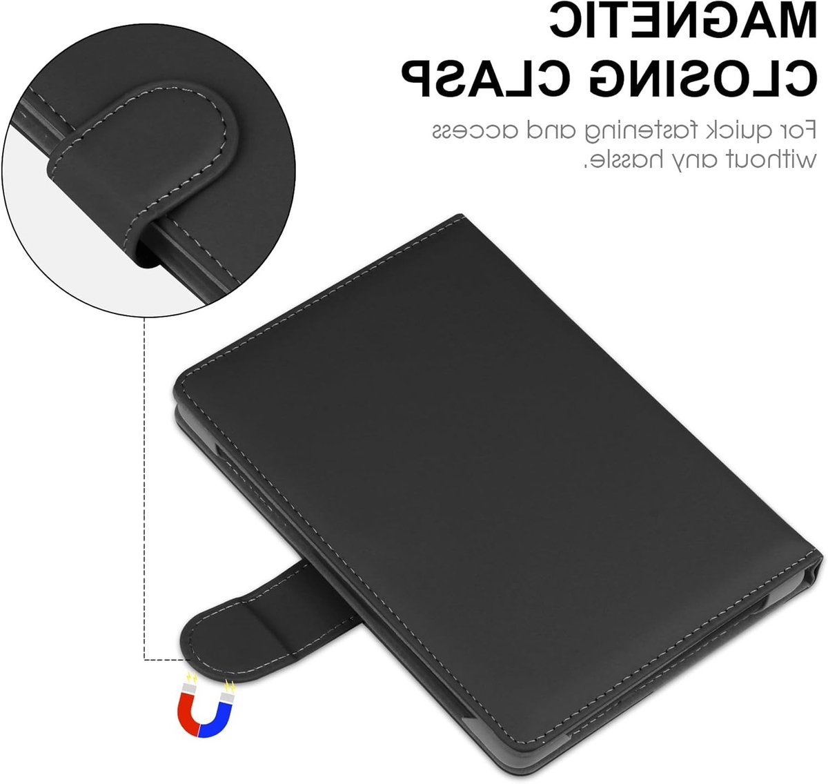 Universele Beschermhoes voor 6.8 Inch en 7 Inch E-Readers - Geschikt voor Kindle, Kobo en PocketBook - E-book Reader Cover met Schokbestendige Bescherming – foto 3