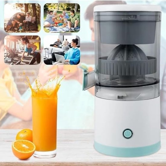 Elektrische mini-sapcentrifuge, USB-oplaadbaar, draagbare sapcentrifuge voor citrus en appel, veilige automatische pers voor restaurant en thuisgebruik van Merkloos — afbeelding 3