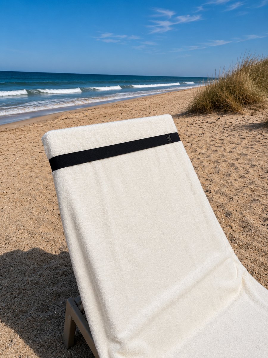 Beachcloud Beachstrap Black – Handdoek Elastiek voor Strandbed & Ligbed – Handdoekelastiek