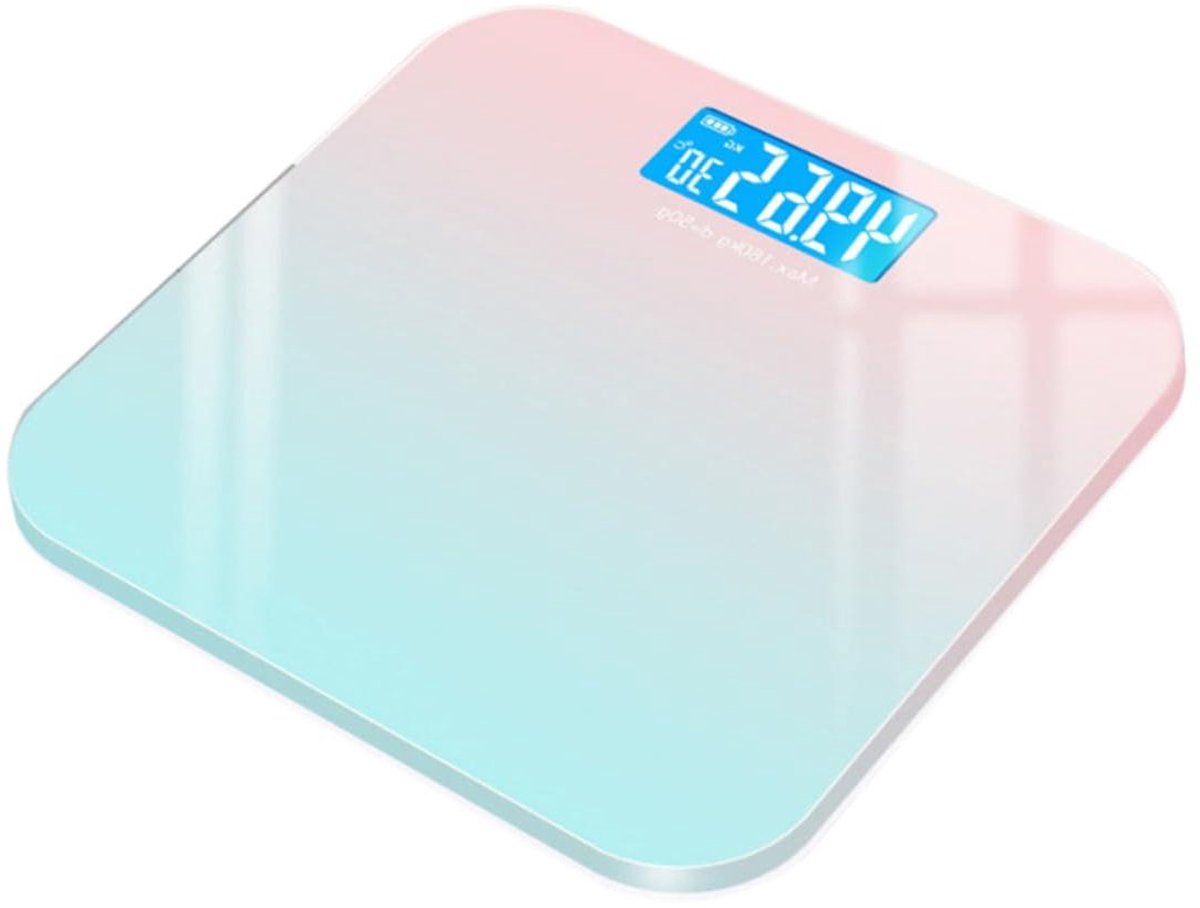 Digitale Babyweegschaal - Peuter weegschaal - Gezondheid monitoren - Accuraat LCD display - 26 cm breed - Lichtgroen