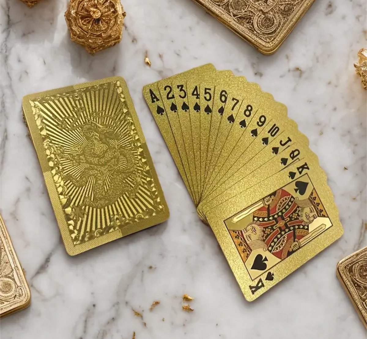 Kaarten gouden kleur dragon