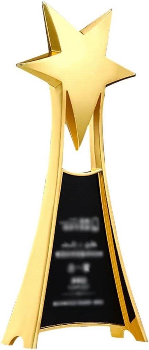Trofee Kampioenen - Awards Beker - Eer Prijsuitreiking - Gepersonaliseerde Gravure - 26x8 cm - Goud Zwart