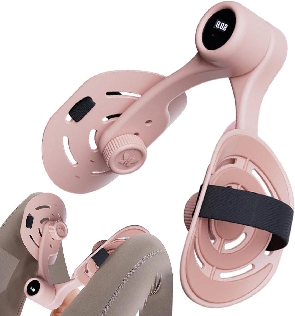 Bekkenbodem Trainer - Dijtrainer Vrouwen - Spierversterking Bekkenbodem - Met Displayteller - 20.3 x 11.8 x 8.7 cm - Roze