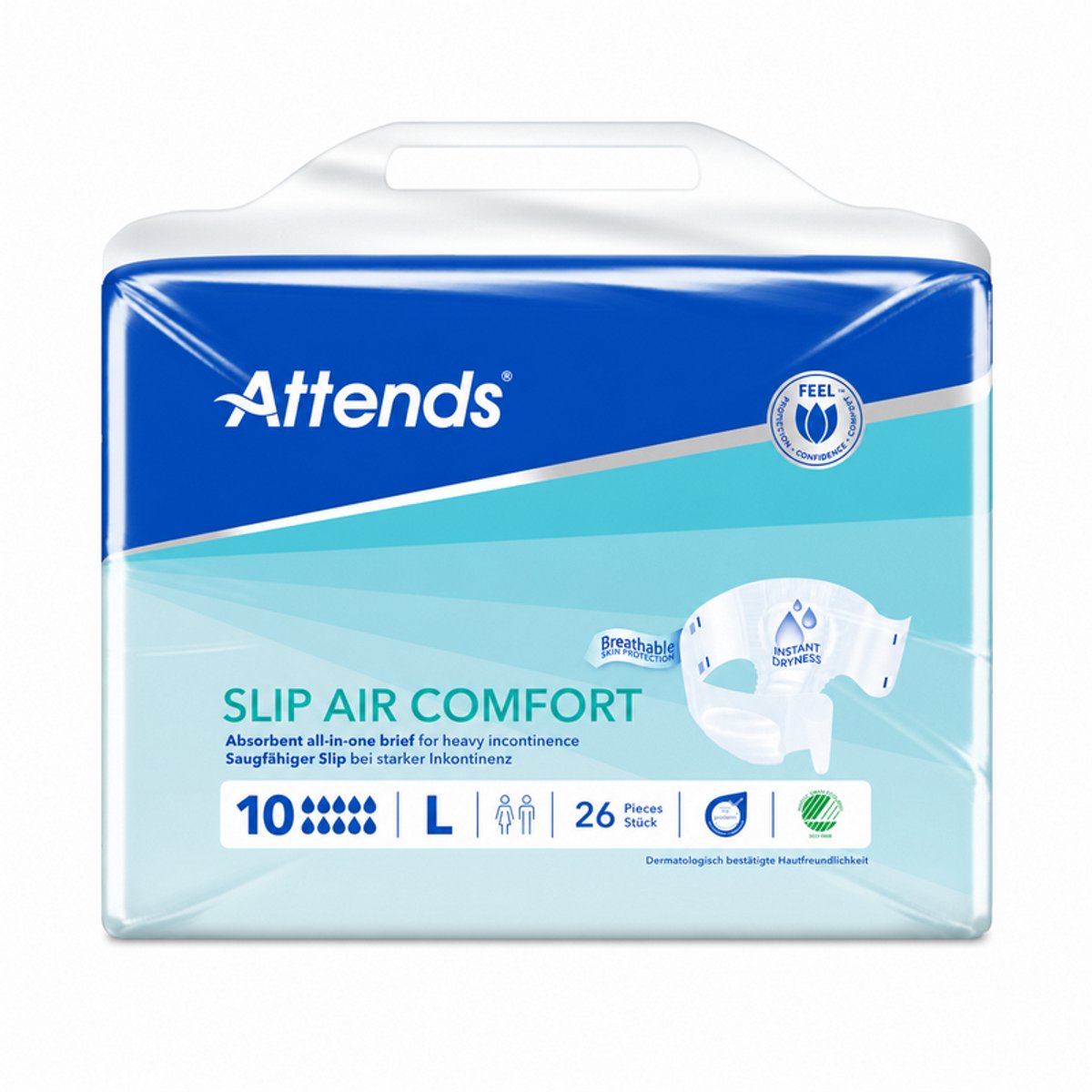Attends Slip Air Comfort 10 Large - 4 pakken van 26 stuks